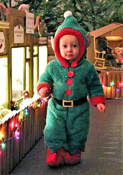 child in elf costume image